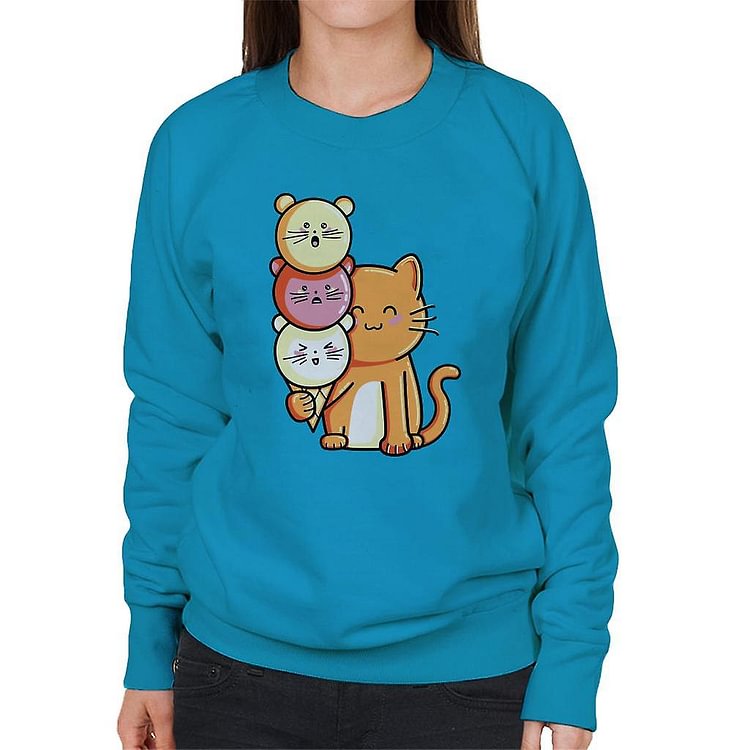 Cat With Micecream Women's Sweatshirt