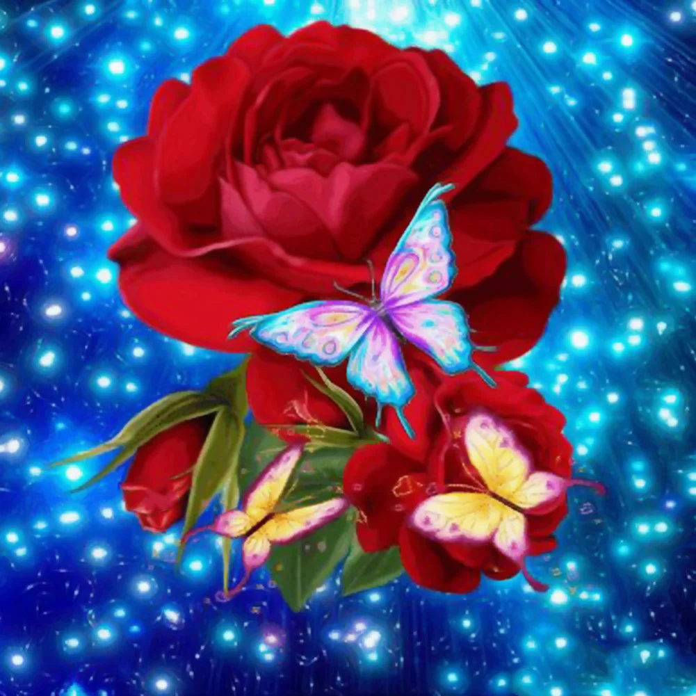 Red Rose - Partial Drill - Diamond Painting(30*30cm)