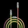 Purely Hand-Made Customized RGB Luminous Data Cable Adapted To Apple Car Fast Charging Cable 30Wmfi Charger Cable Atmosphere Light