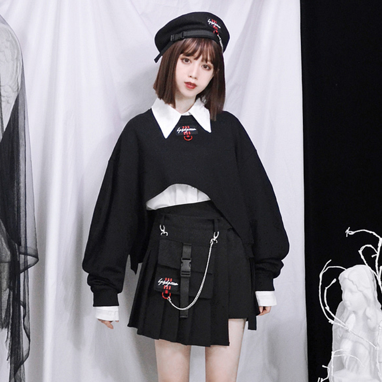 Best Kawaii - Gothic Irregular Skirt