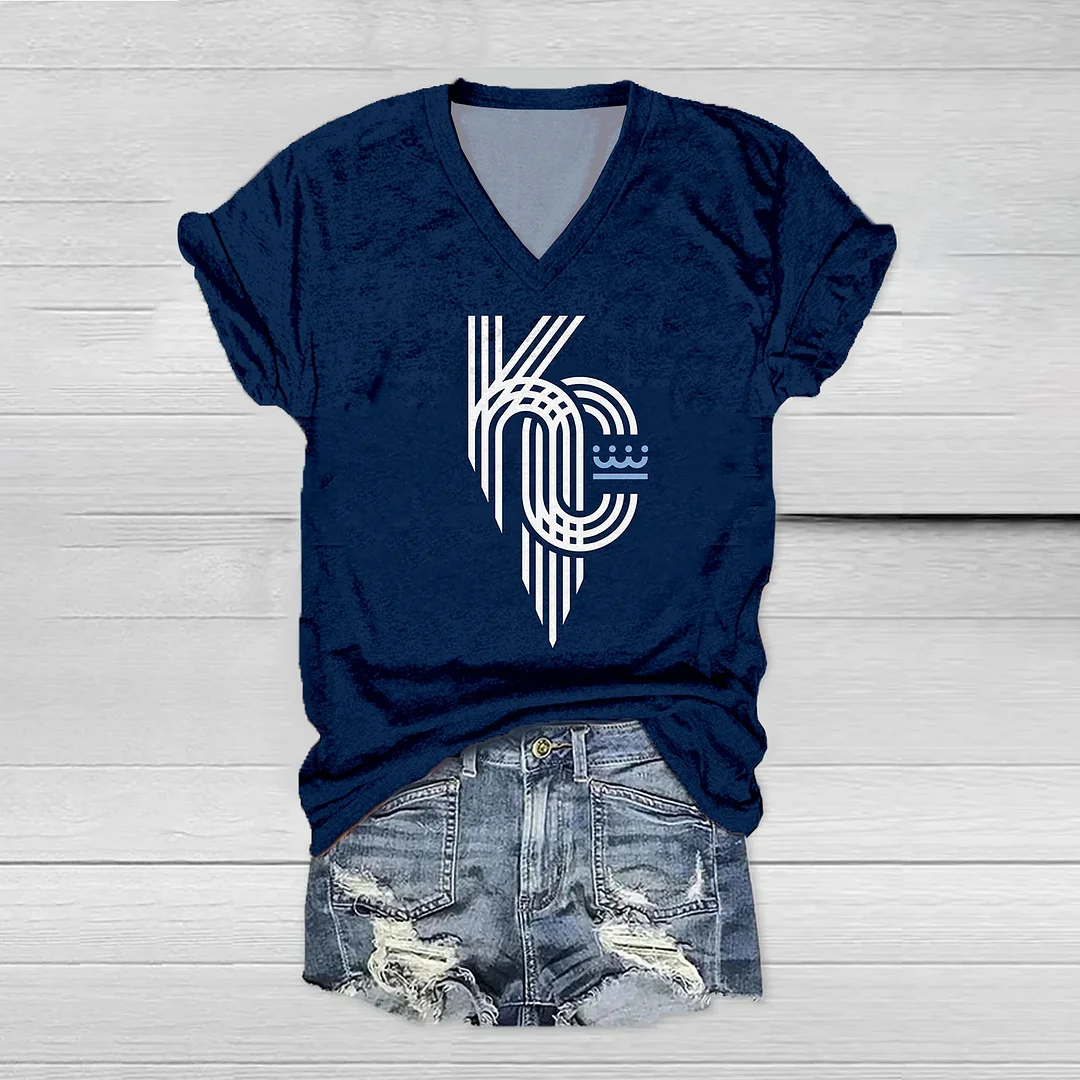 Kansas City Royals Print V-Neck T-Shirt