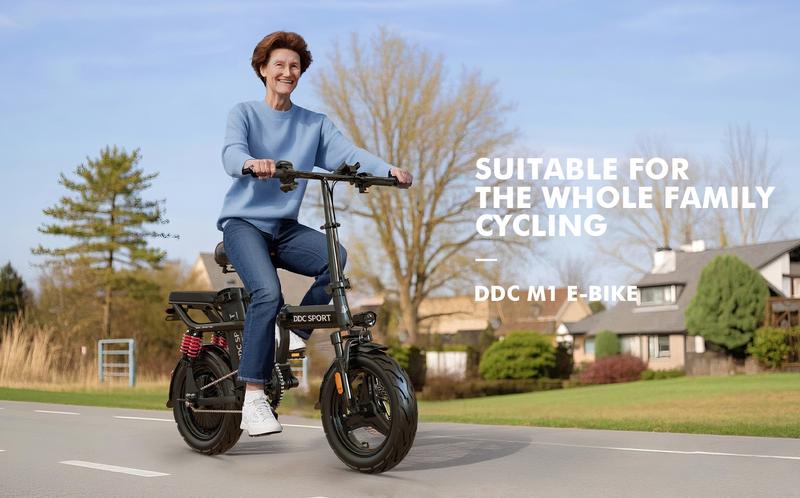 Product Introduction of DDC M1 Budget Electric Bike for Adults.Powerful Folding Ebike. Removable Battery.14-inch Tires. Commuting E-Bike With Basket.Cheap Ebike for gift.Summer Outdoor Sports.Unisex.Votorcycle Riding.Motorcycle use Adventurous Rider.Street use Matte Black ebike 0