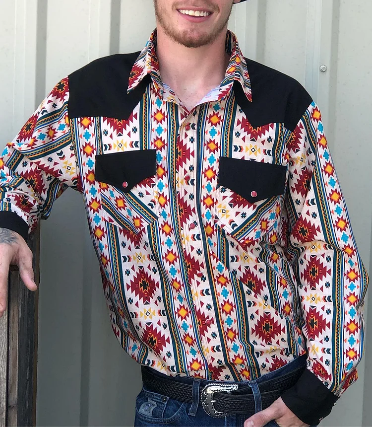 Men's Color Block Shirt