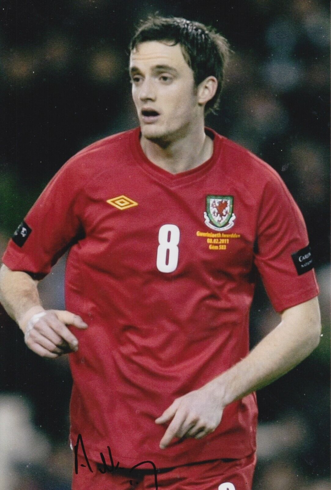 Andy King Hand Signed 12x8 Photo Poster painting - Wales - Football Autograph.