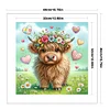 Highland Cattle Wearing A Wreath-11CT Stamped Cross Stitch 40*40cm/15.75*15.75in tapestrymarket