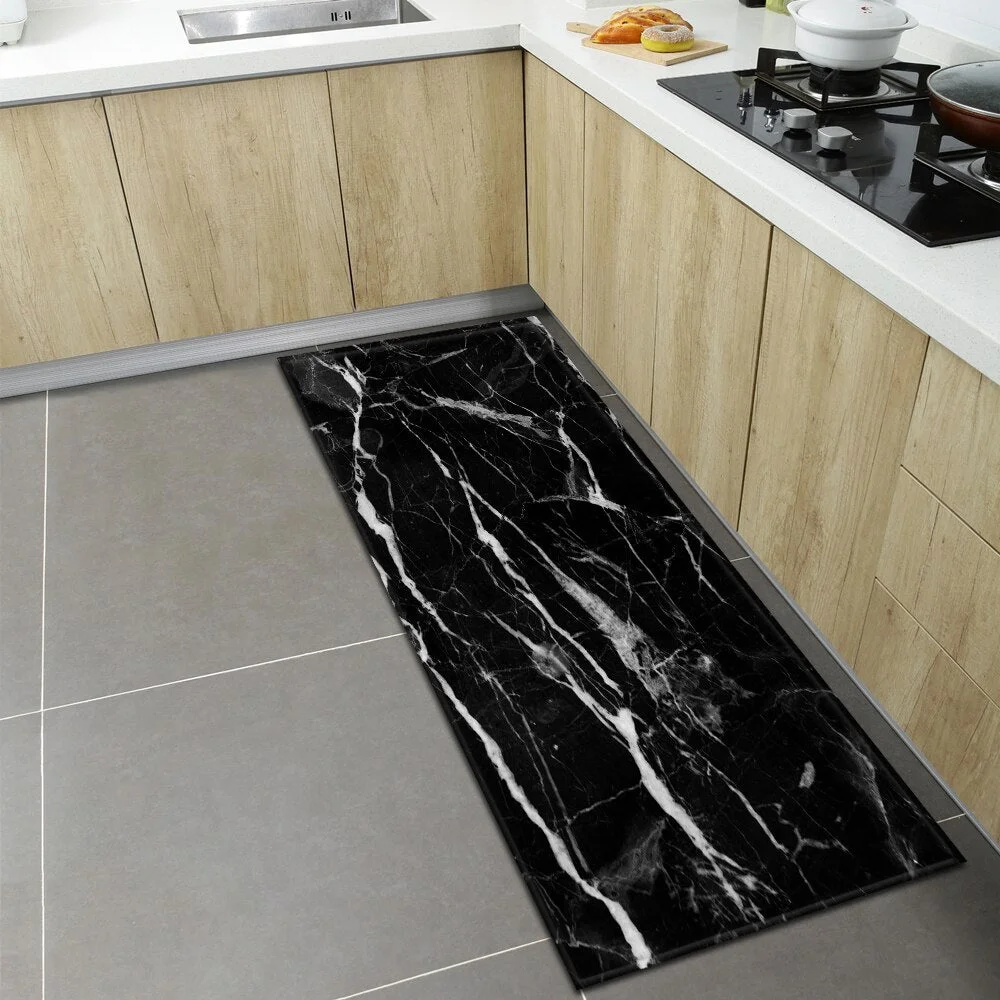 Nordic Kitchen Carpet Home Entrance Doormat Bedroom Bedside Living Room Decoration Rug Hallway Balcony Bath Anti-Slip Floor Mat