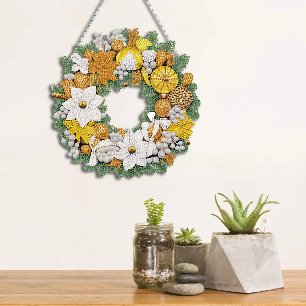 Special Shaped Crystal Painting Wreath Kit DIY Full Drill Garlan(Single Sided)