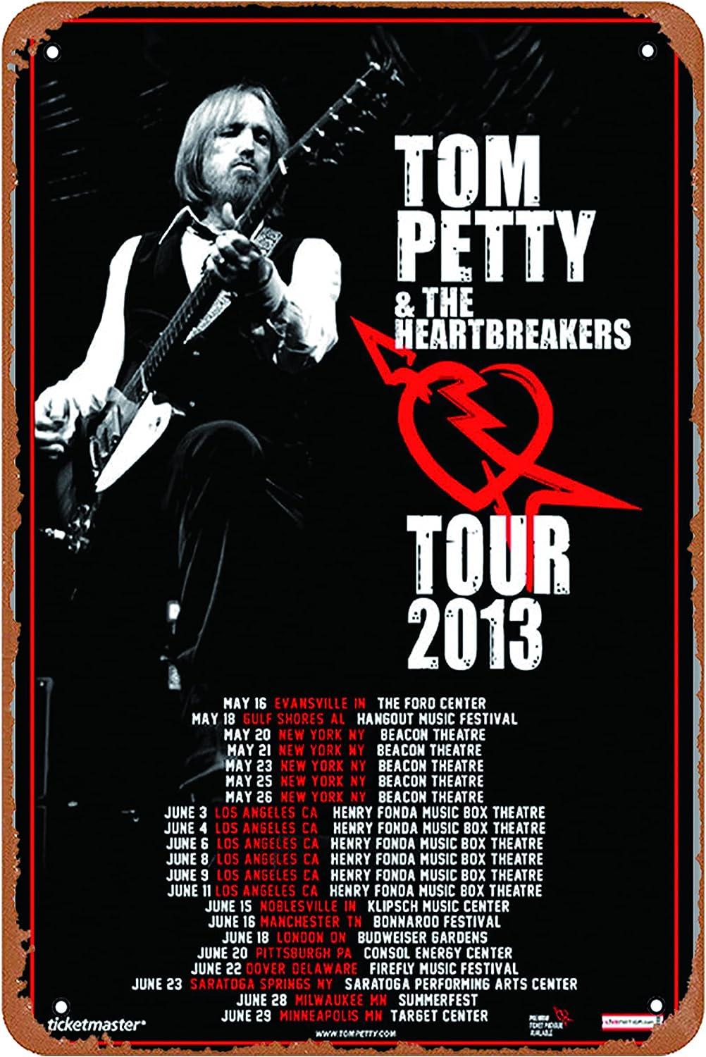 20*30cm/30*40cm - Tom Petty - Metal Tin Signs