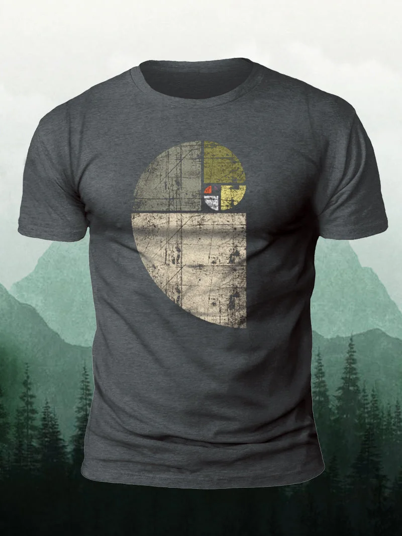 Men's Vintage Fibonacci Short-Sleeved Shirt in  mildstyles