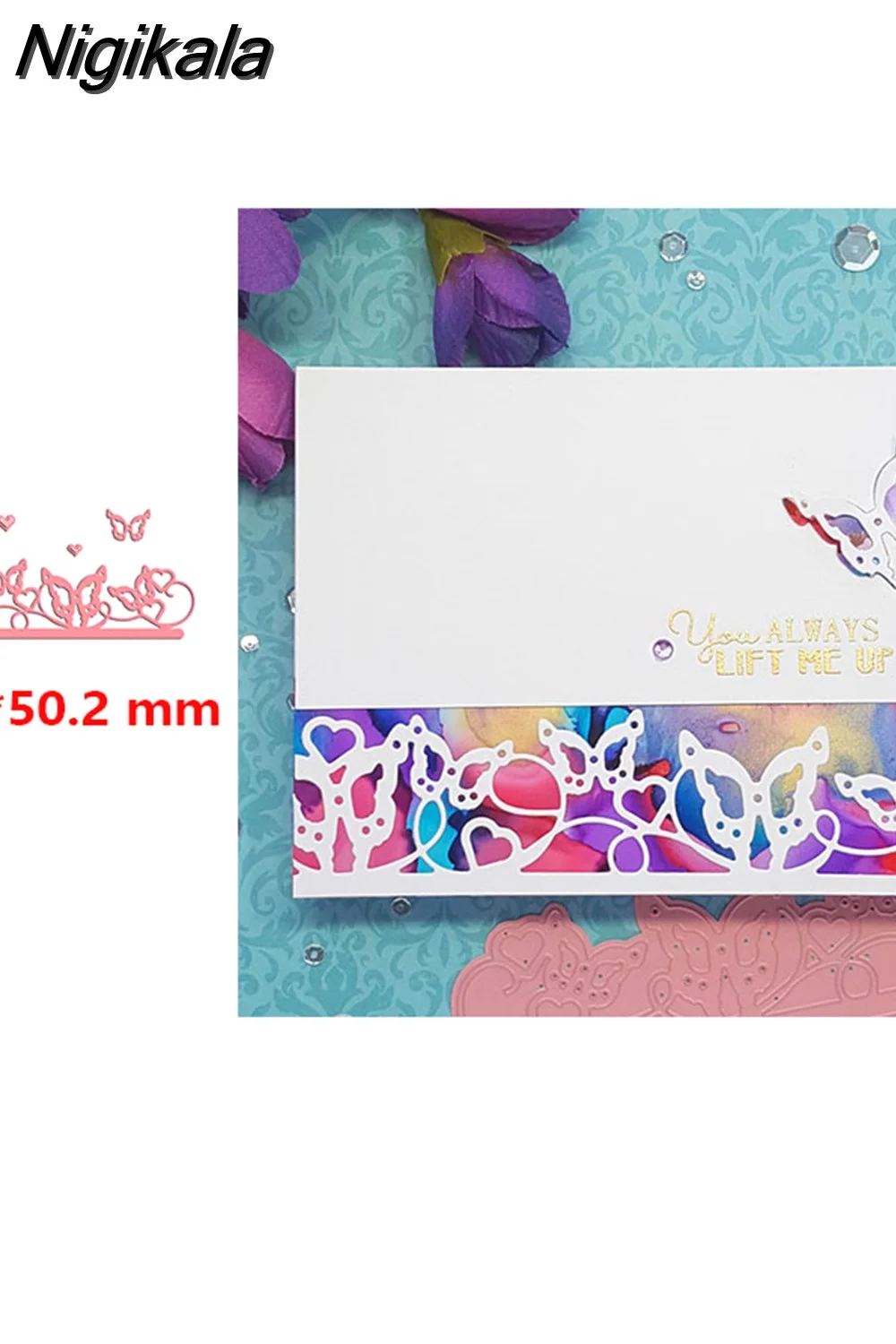 Nigikala Square Circle Oval Heart Frame Butterfly Border Cutting Dies for DIY Scrapbooking Valentine's Cards Crafts New 2023