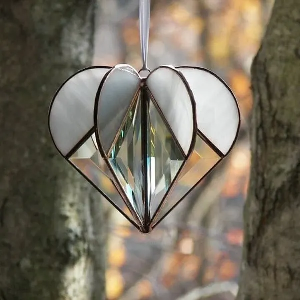 Early Valentine's Day sale-Stained Heart-shaped Suncatcher