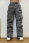 Women's Multi-pocket Rhinestone Casual Jeans --(SIZE:UK8-22,EU36-50)