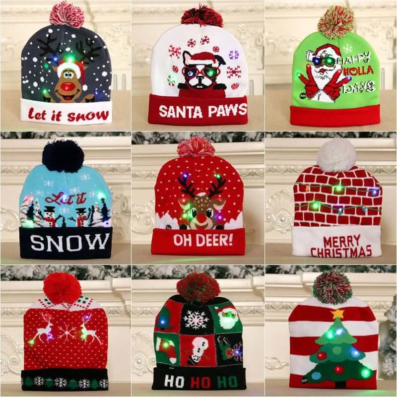 🎁2022 Early Christmas Sale - Christmas LED Light Knitted Beanies
