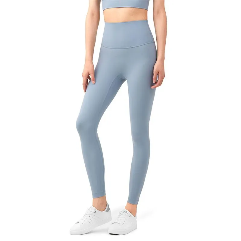 high waist nylon spandex leggings details 