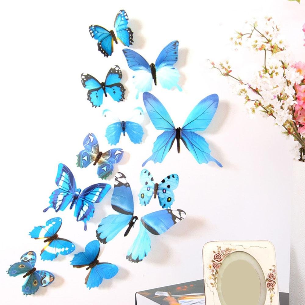 12Pcs 3D Butterflies Wall Sticker For Home Decorations