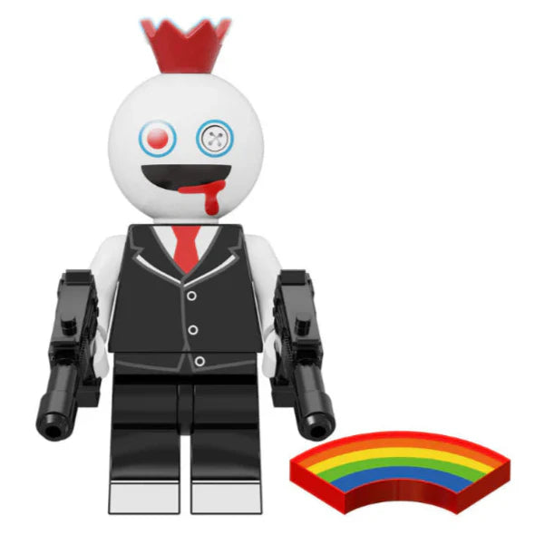 Blue Rainbow Friend (White) Custom Rainbow Friends Roblox Minifigure LBS monstertoys
