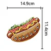 DIY Special Shape Diamond Art Fridge Magnets Sticker Kit (Hot Dog Hamburger)