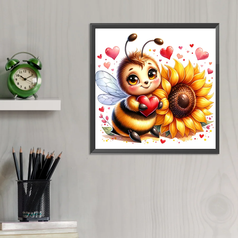 Diamond Painting - Full Round Drill - Cute Bee(Canvas|30*30cm)