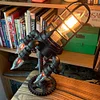 Steampunk Rocket Lamp Retro Style Lamp Metal Desktop Decorative Ornaments, Handmade Unique Lamp LED Lamp for Bedroom Retro Lamp Desktop Decor