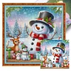 【Limited Stock Sale】Cute Snowman And Elk-11CT Stamped Cross Stitch 50*50cm/19.69*19.69in tapestrymarket