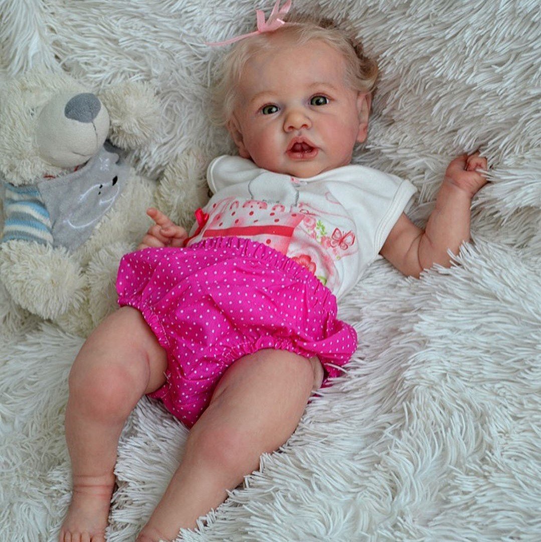 Silicone Baby Doll Realistic Reborn Baby Girl 12'' Nadia 2023, Cute Newborn Dolls -Creativegiftss® - [product_tag] Creativegiftss.com