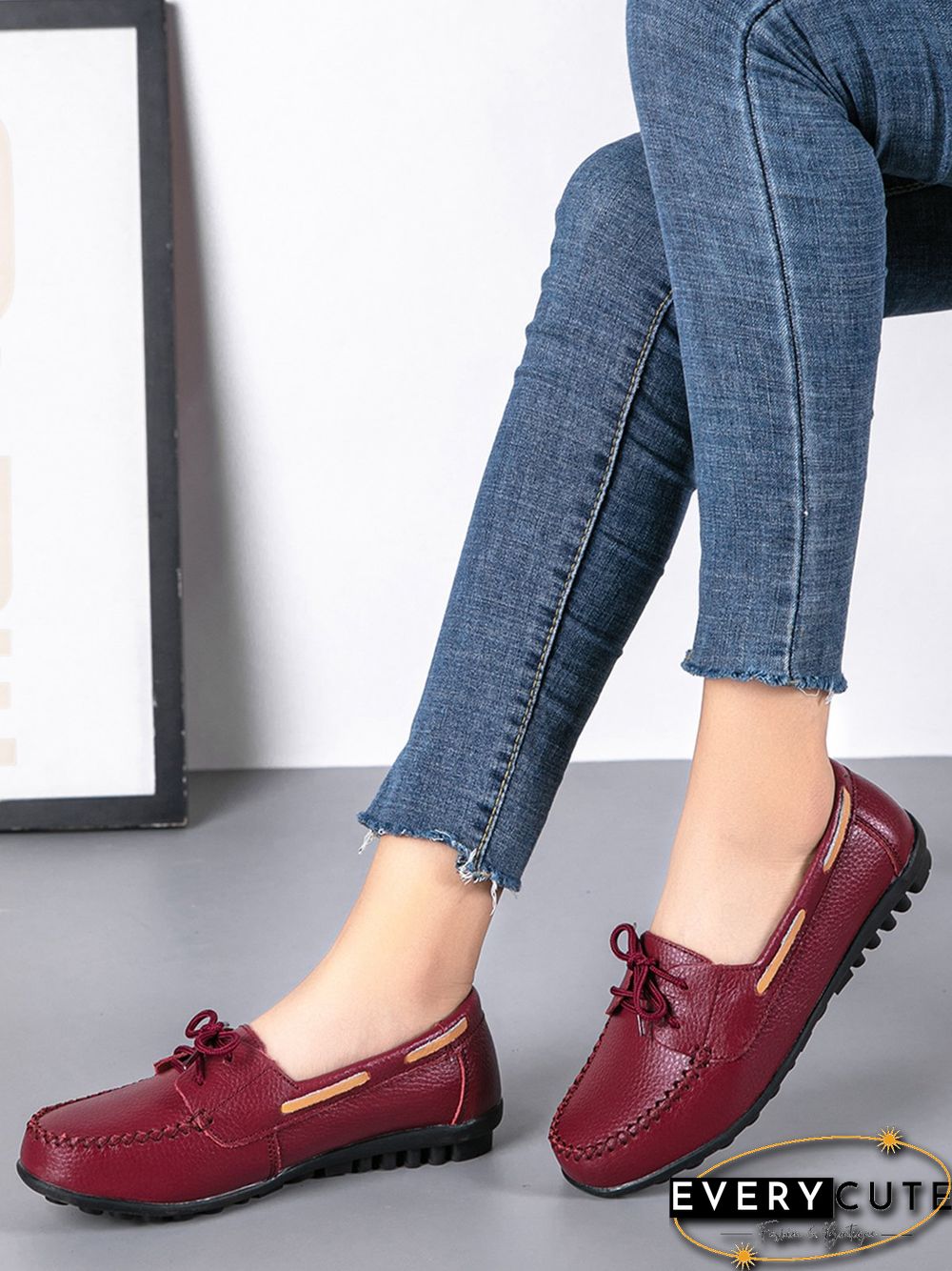 Retro Casual Simple Lace-up Flat Shoes