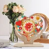  5D DIY Special Shape Diamond Painting Wooden Heart Shape Desk Ornament Decor Kit