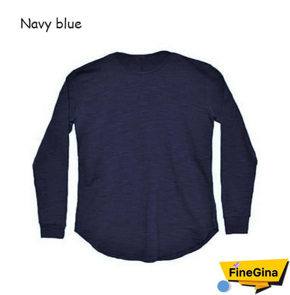 Plus Size Fashion Casual Slim Elastic Soft Solid Long Sleeve Men T Shirts Male Fit Tops Tee