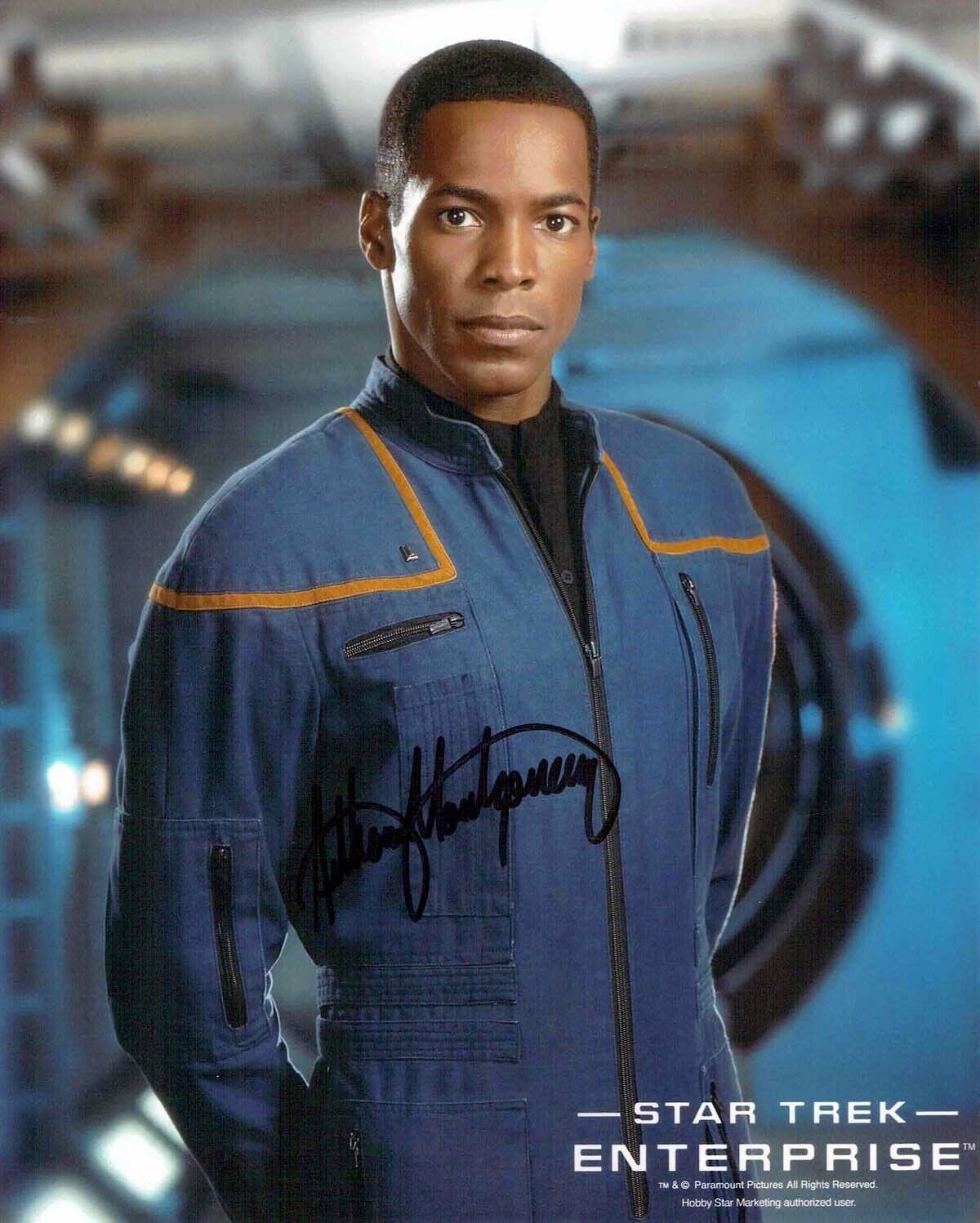 Anthony MONTGOMERY Signed Photo Poster painting AFTAL COA Star Trek Travis MAYWEATHER Ensign