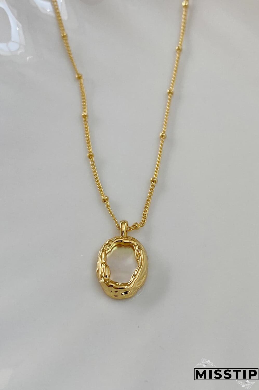 Shell Shape Copper 14K Gold Plated Necklace