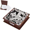 Wooden DIY Black White Cat Diamond Painting Kit Note Box with 160 Papers Gifts