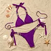 Crystal & Diamond Strappy Bikini Swimsuit Set by Inlyline