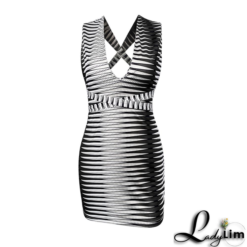 Women Summer Lace-Up Sleeveless Backless Mini Dress