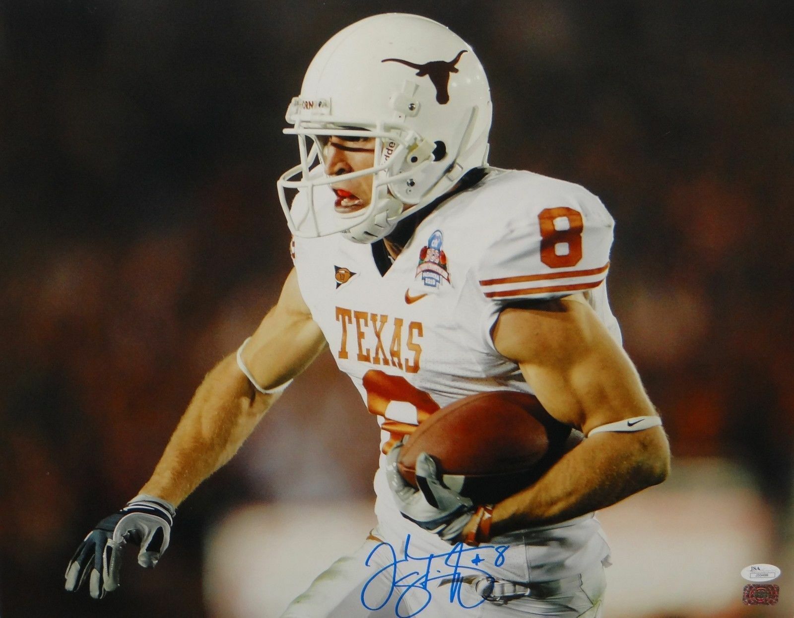 Jordan Shipley Autographed 16x20 Texas Longhorns Horizontal Photo Poster painting- JSA Auth