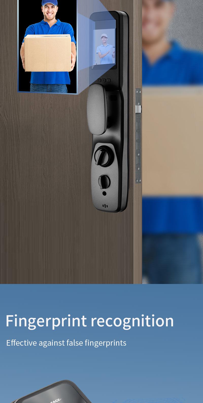Product Introduction of Puxin DF65 3D Face & Fingerprint Smart Lock - Wi-Fi Enabled, Battery/USB Powered, HD Display, Aluminum Alloy Door Lock for Home Security 7