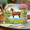 Garden Horse Acrylic DIY Diamond Painting Ornament Single Side Drill