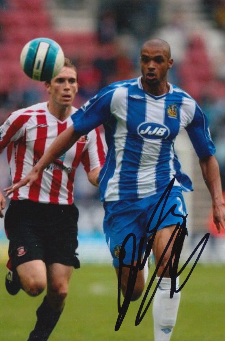 WIGAN HAND SIGNED CALEB FOLAN 6X4 Photo Poster painting.