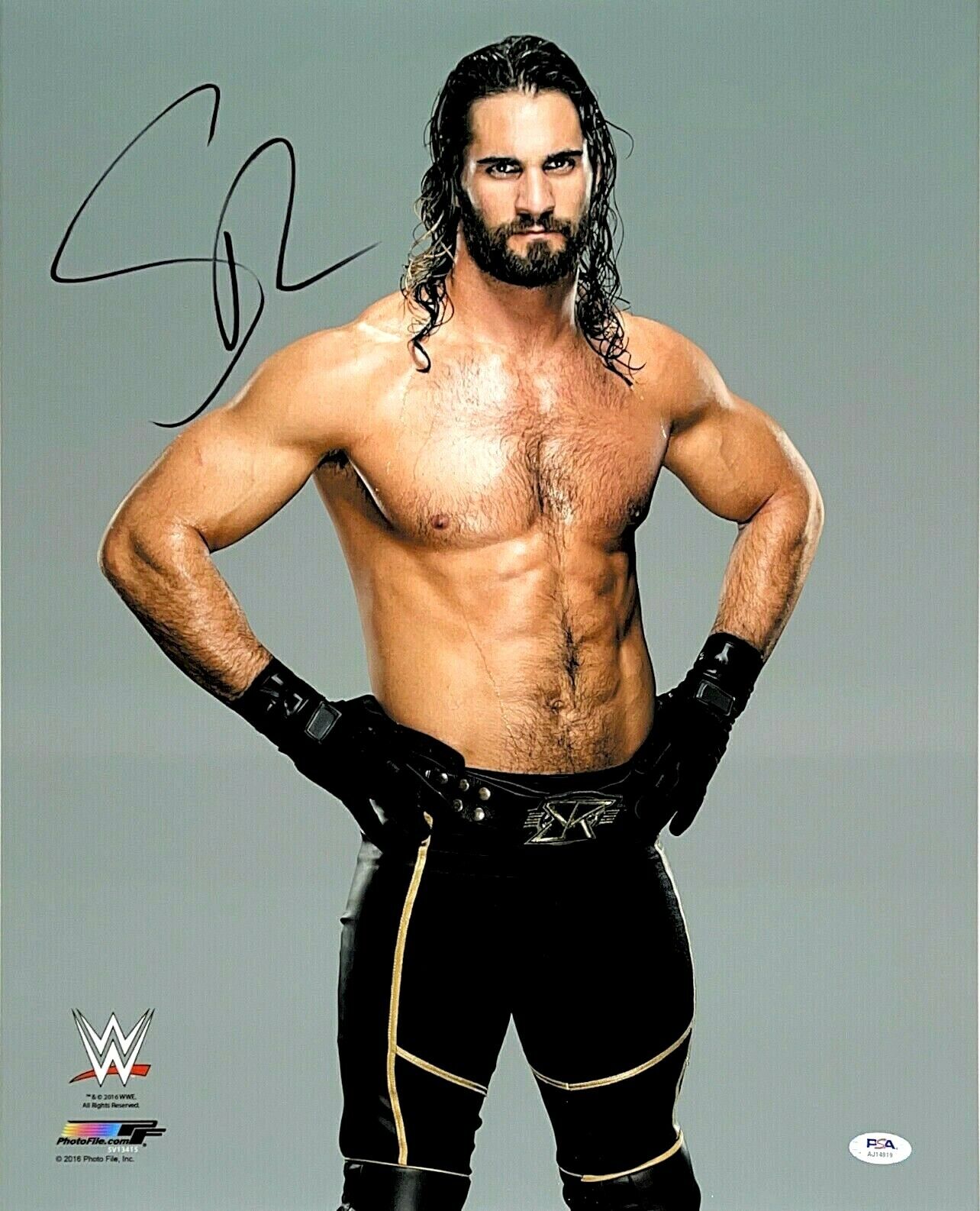 WWE SETH ROLLINS HAND SIGNED AUTOGRAPHED 16X20 Photo Poster painting WITH PROOF AND PSA COA 4