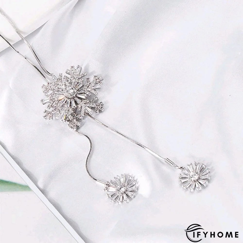 Rotating snowflake necklace | IFYHOME
