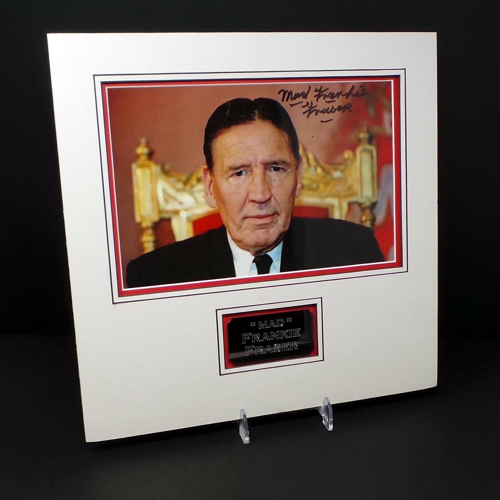 MAD Frankie FRASER Signed & Mounted Autograph 12x8 Photo Poster painting Display 1 AFTAL RD COA