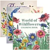 3PCS Wildflowers Coloring Book Set Mindfulness Art Books for Adults 