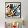 Guitar Hat-11CT Stamped Cross Stitch 50*50cm/19.69*19.69in tapestrymarket