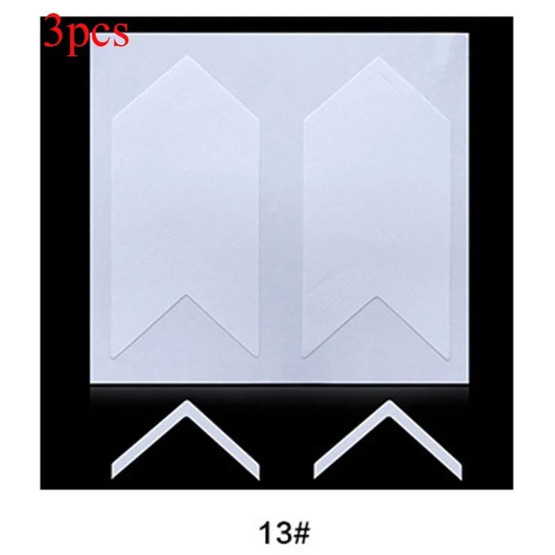 1 Sheet White French Manicure Strip Nail Art Form Fringe Tip Guides Sticker DIY Line Tips Decoration Tool-Nail Inspo