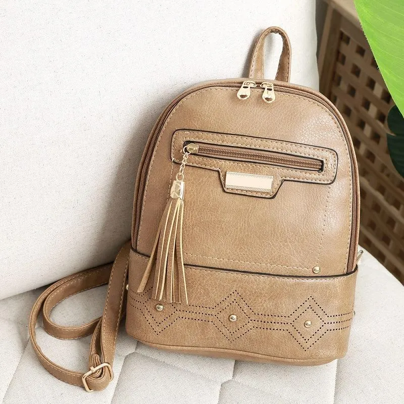 New Vintage tassel hollowed out Backpack
