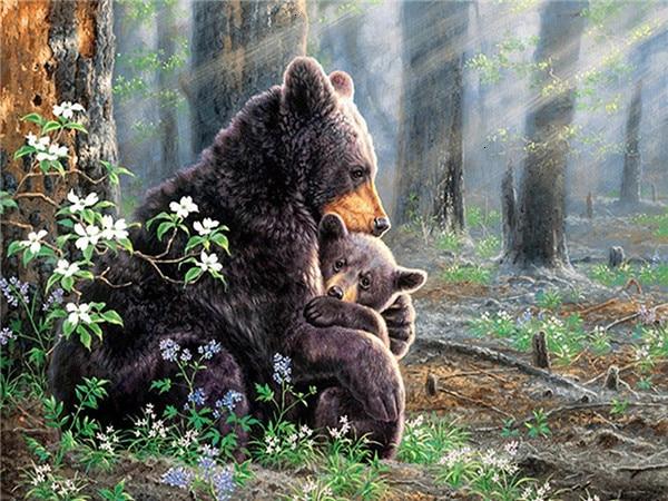 

Bear Mother – Paint By Numbers - 40*50CM, 501 Original