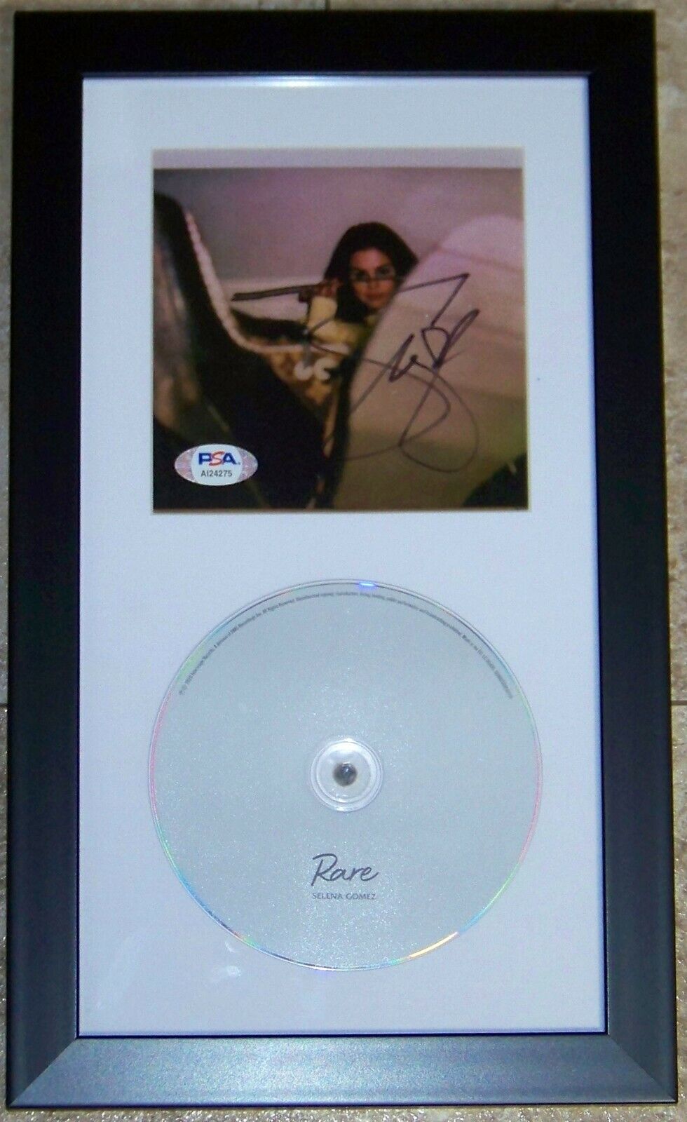 Selena Gomez RARE UK IMPORT Signed Autographed Photo Poster painting Art Card CD Display PSA COA