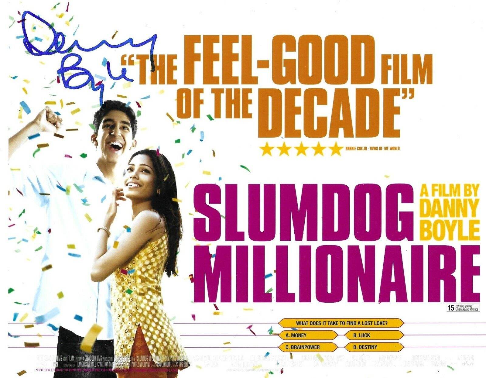 Danny Boyle Signed Slumdog Millionaire 10x8 Photo Poster painting AFTAL