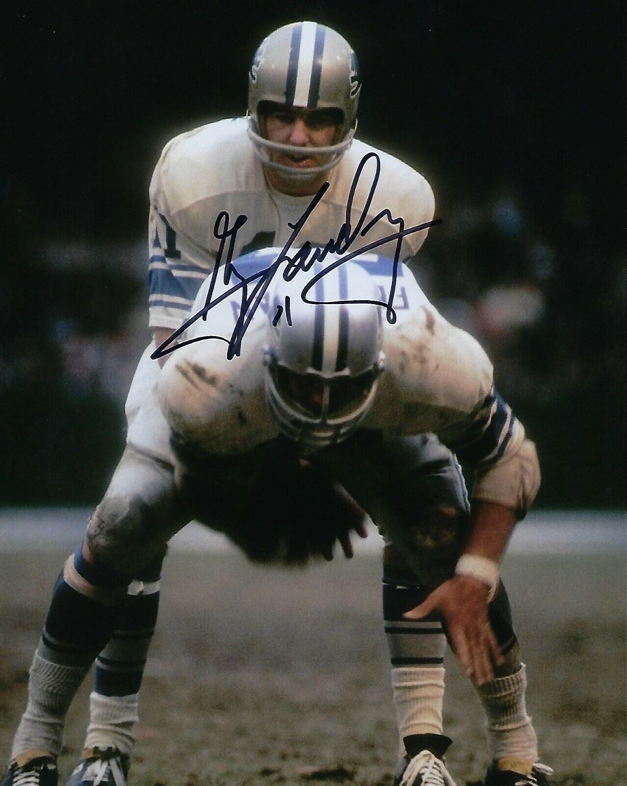 GFA Detriot Lions Quarterback * GREG LANDRY * Signed Autographed 8x10 Photo Poster painting COA