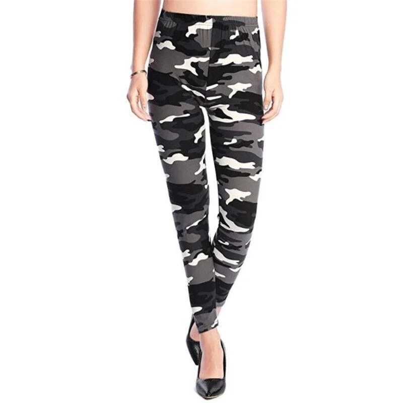 CUHAKCI Fashion Women Hot Leggings Floral Print Fitness Leggins Sexy Legging High Waist Workout Leggin Elastic Pants Drop Ship