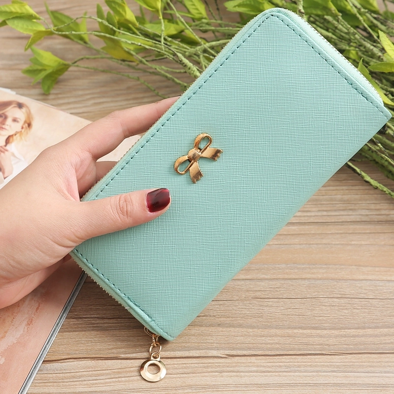 Korean Bowknot Solid Color Wallet